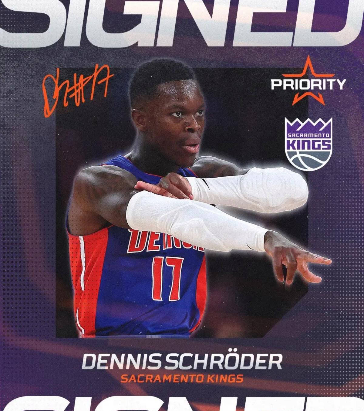 官宣！施罗德签约萨克拉门托国王，3年合同总价值4500万